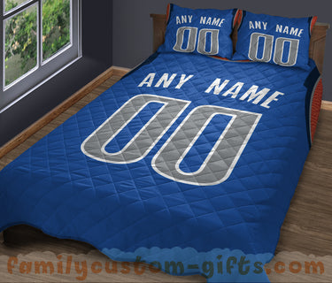 Custom Quilt Sets Dallas Jersey Personalized Basketball Premium Quilt Bedding for Men Women